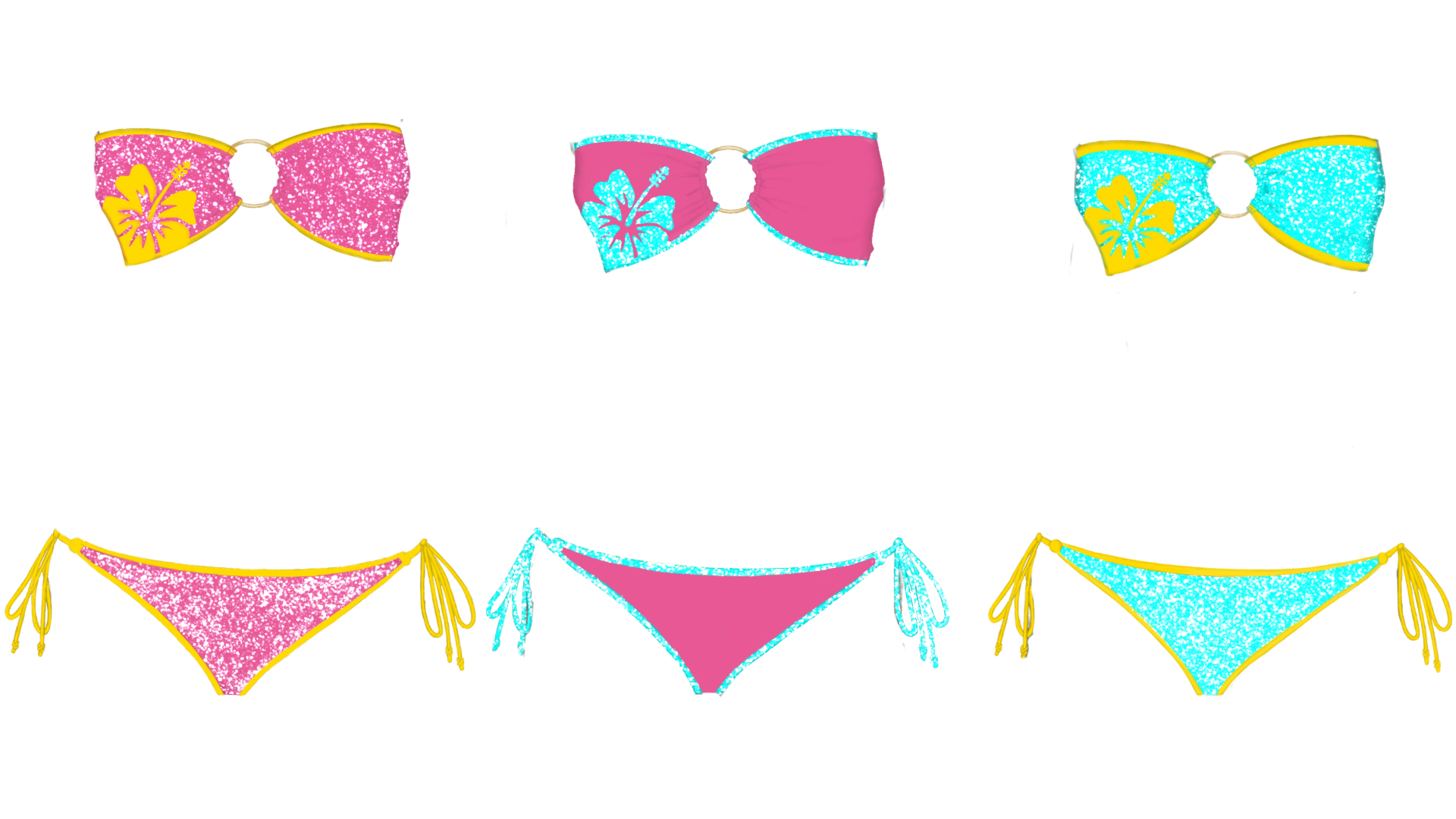 Glitter Bandeau Bikini PREORDER