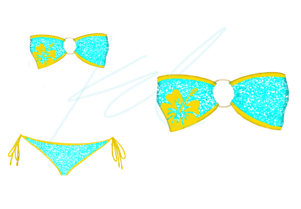 Glitter Bandeau Bikini PREORDER
