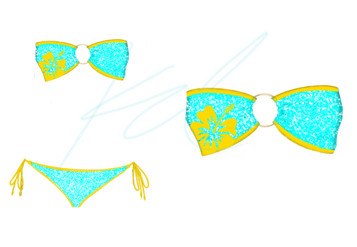 Glitter Bandeau Bikini PREORDER