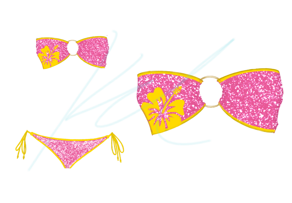 Glitter Bandeau Bikini PREORDER