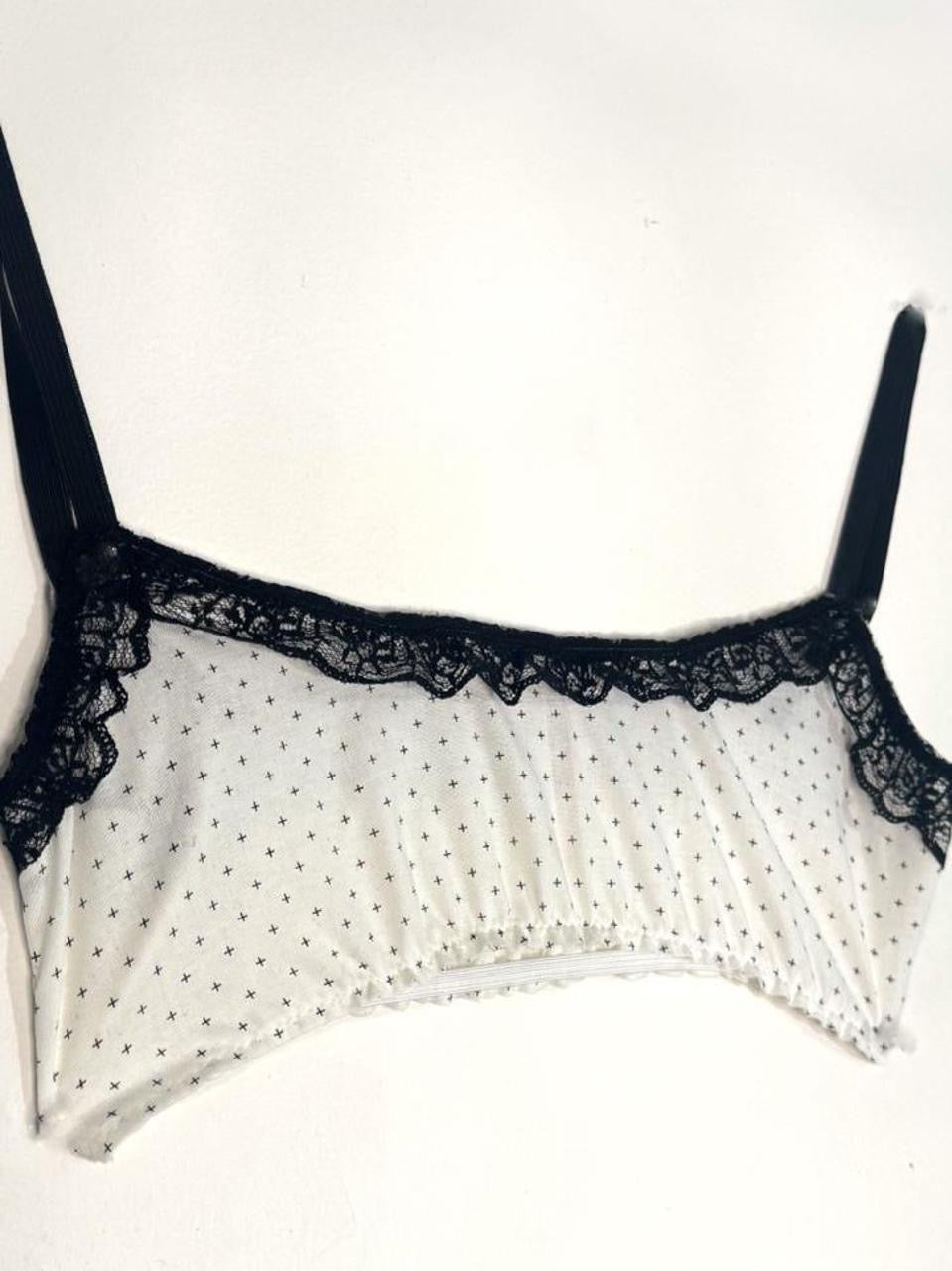 White Lace Trim Bralette